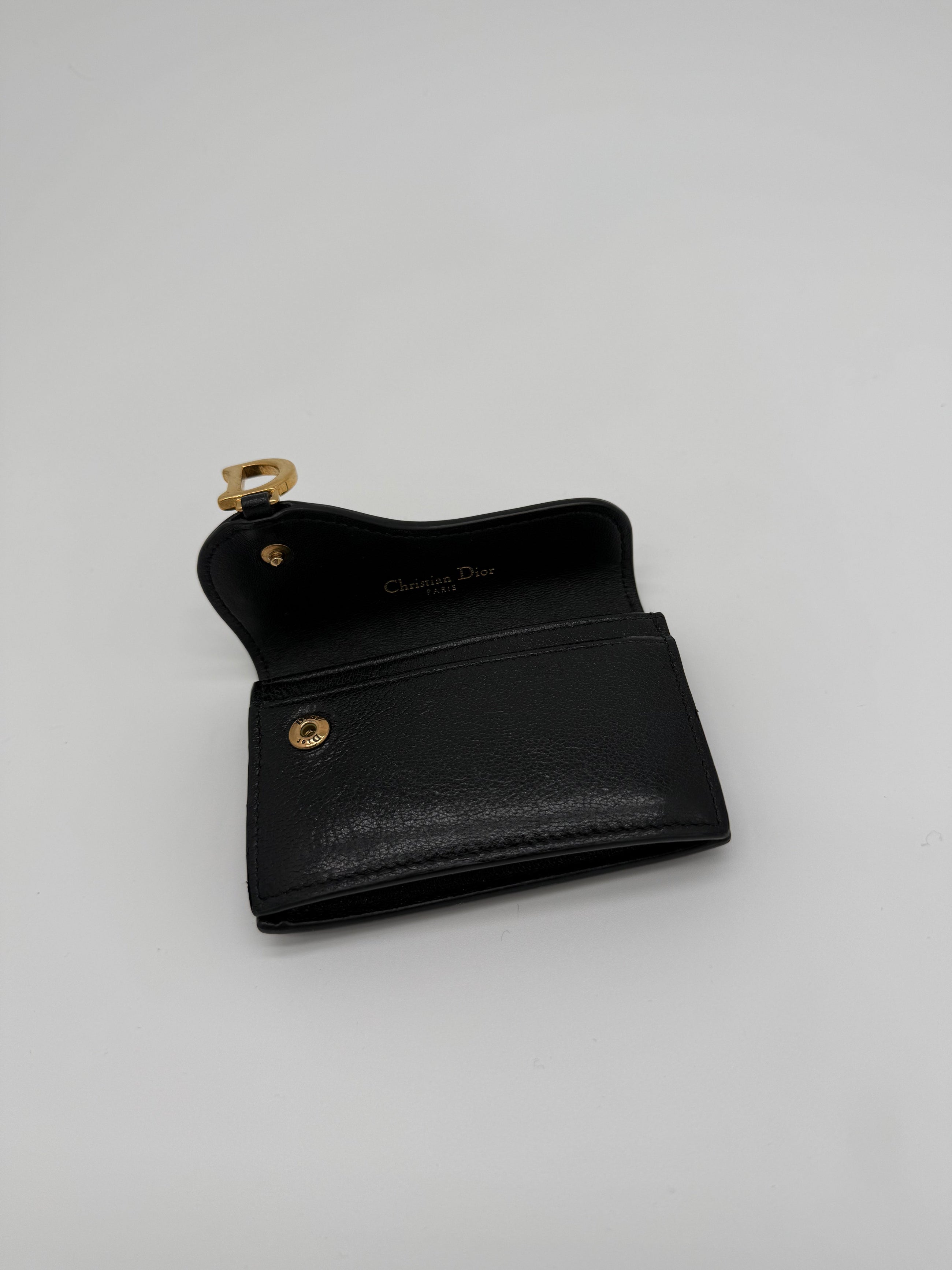 Dior Saddle card case Black