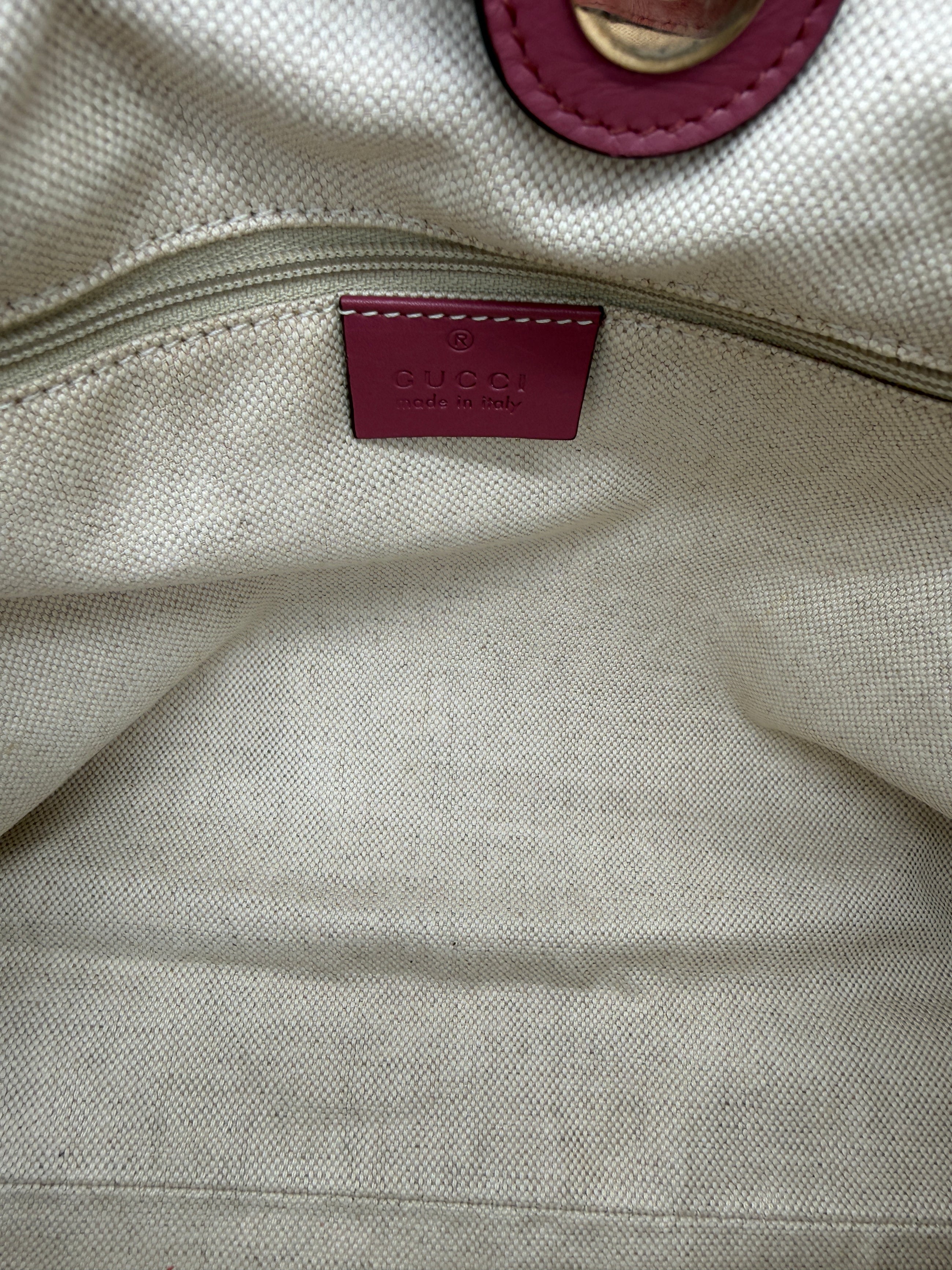 GUCCI Tote Bag GG Canvas Rose