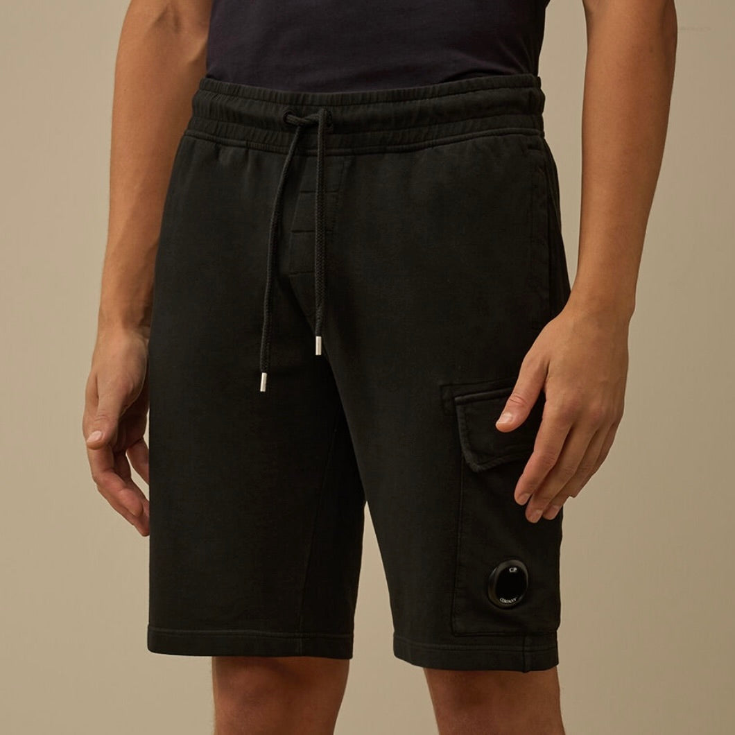 Short CP Company Light Fleece Lens Black