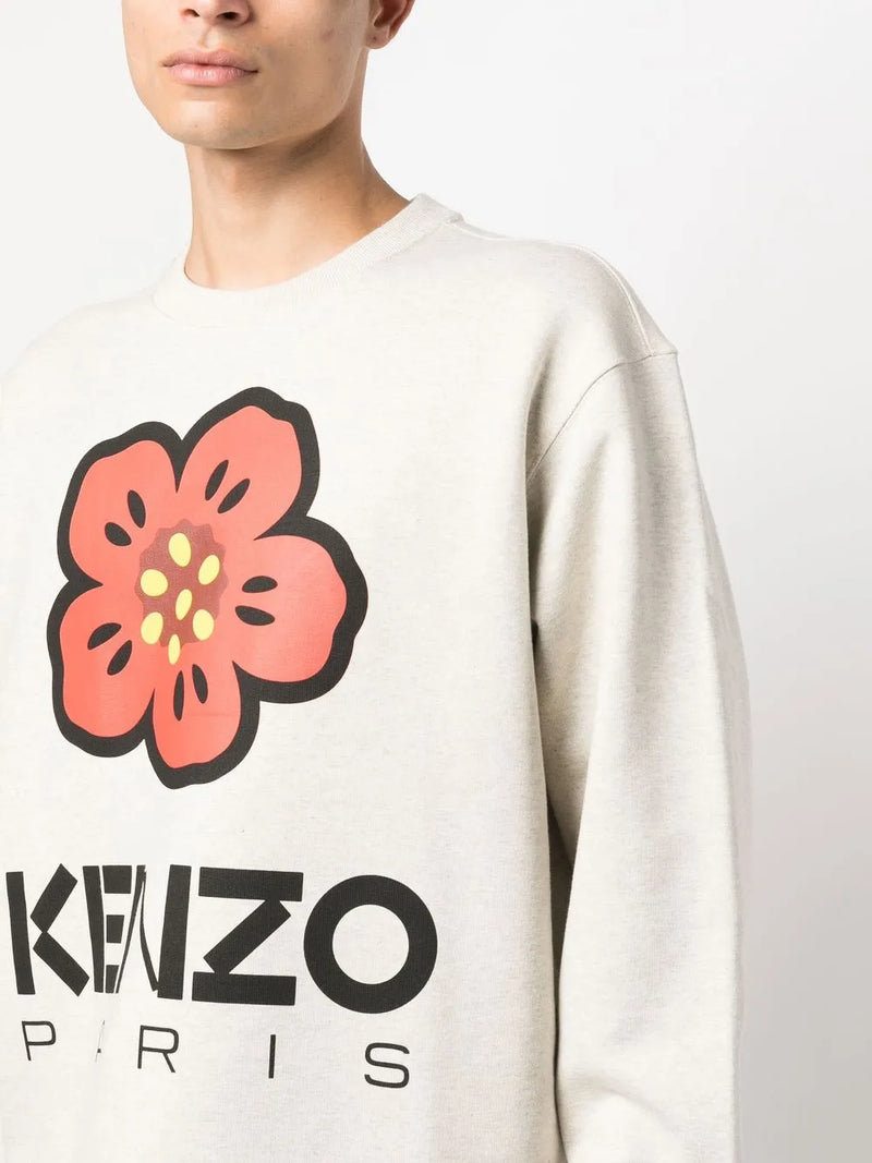 Sweatshirt Kenzo Flowers White