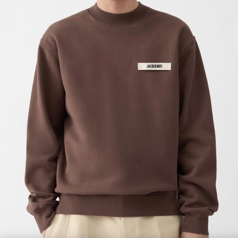 Le Sweatshirt Gros Grain Jacquemus Dark Brown