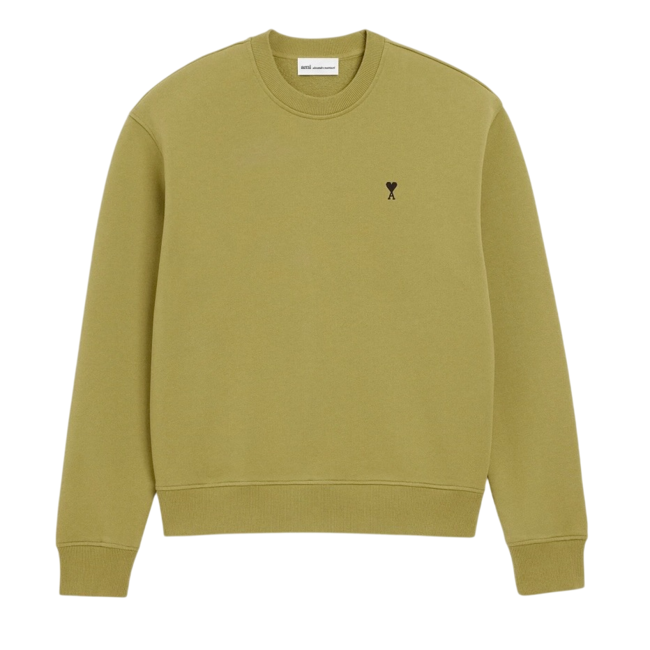 Sweatshirt Vert Ami De Coeur Noir en Coton