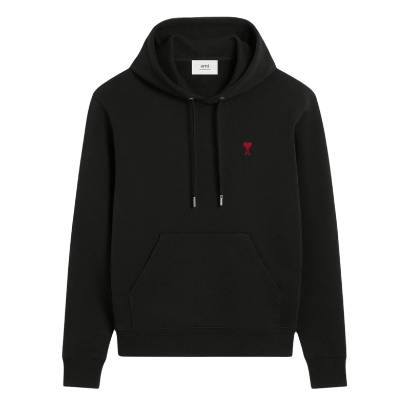 Hoodie Noir Ami de Coeur en Coton