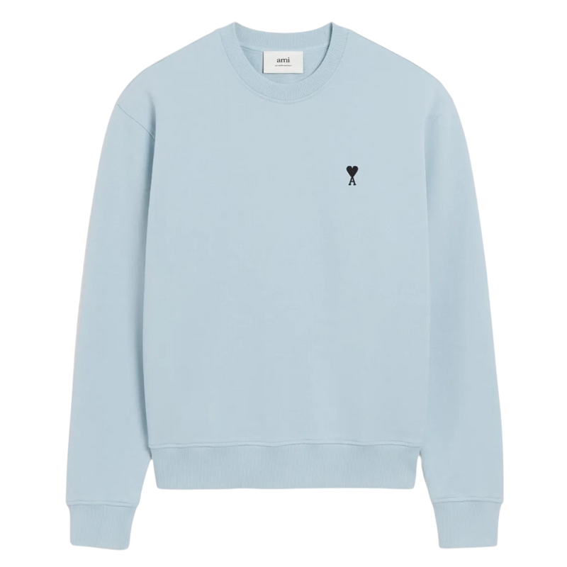 Sweatshirt Bleu Ciel Ami De Coeur Noir en Coton