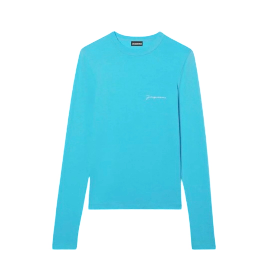 Le t-shirt Brodé Jacquemus Manches Longues Bleu