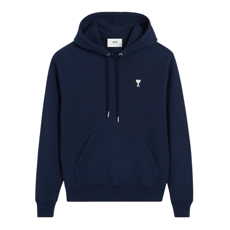Hoodie Bleu Marine Ami de Coeur Blanc en Coton
