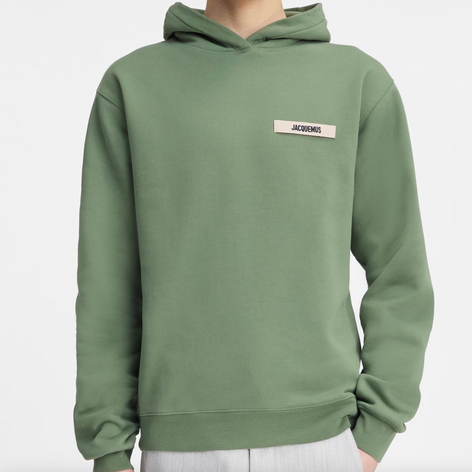 Le Hoodie Gros Grain Jacquemus Khaki