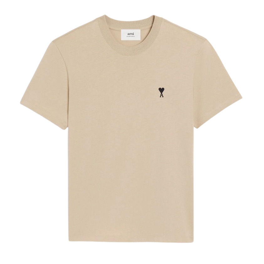 T-shirt Beige Ami De Coeur Noir En Coton