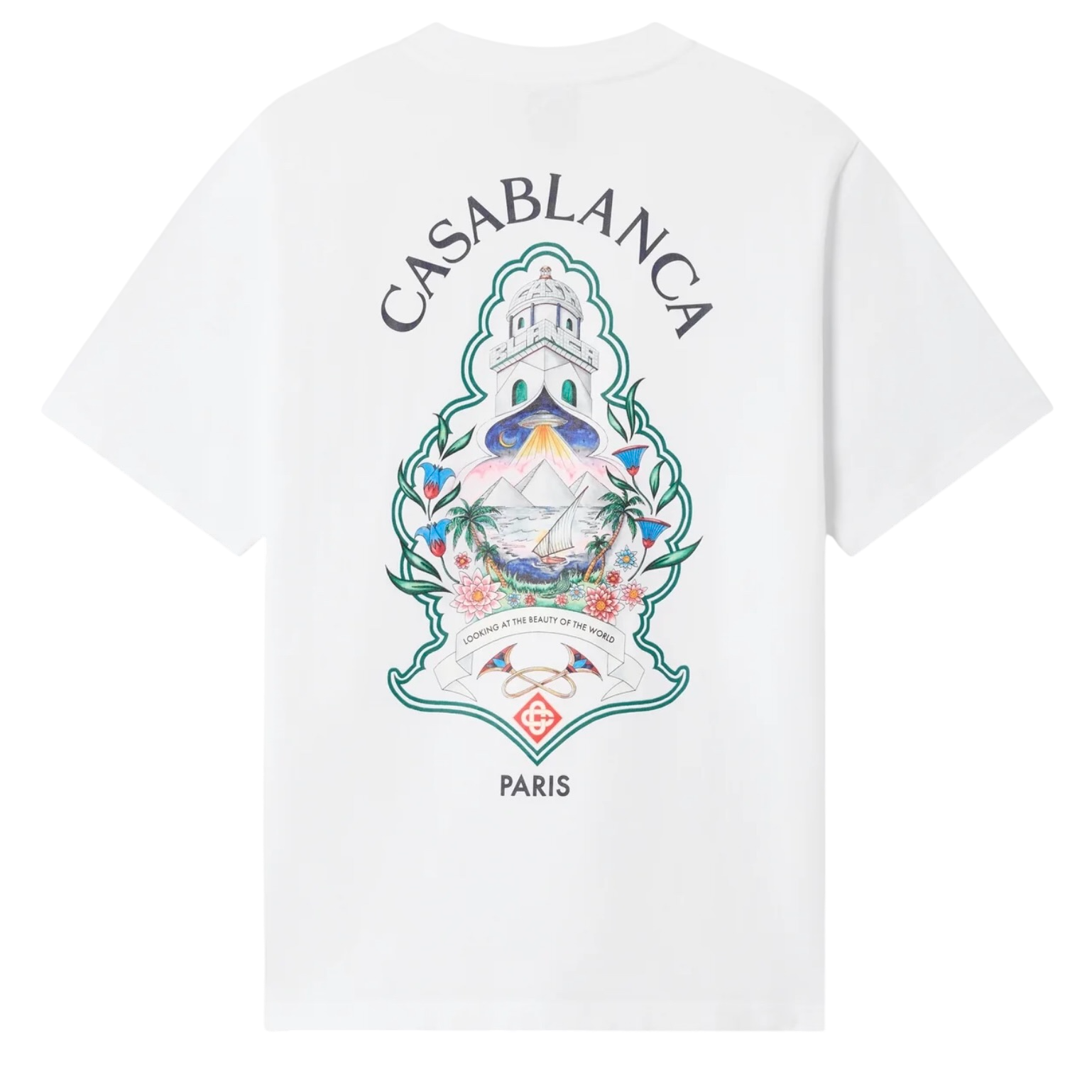 T-shirt Casablanca Hotel Emblem White