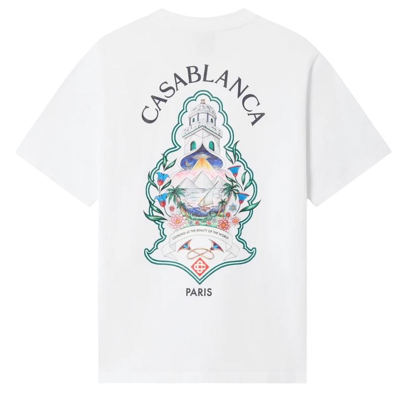 T-shirt Casablanca Hotel Emblem White