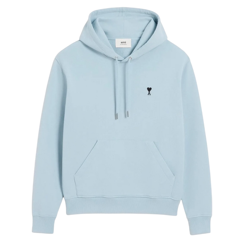 Hoodie Bleu Ciel Ami De Coeur Noir en Coton