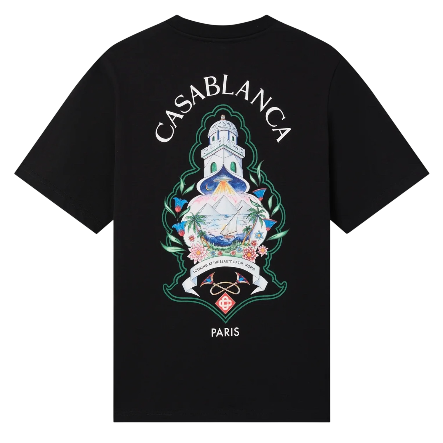 T-shirt Casablanca Hotel Emblem Black