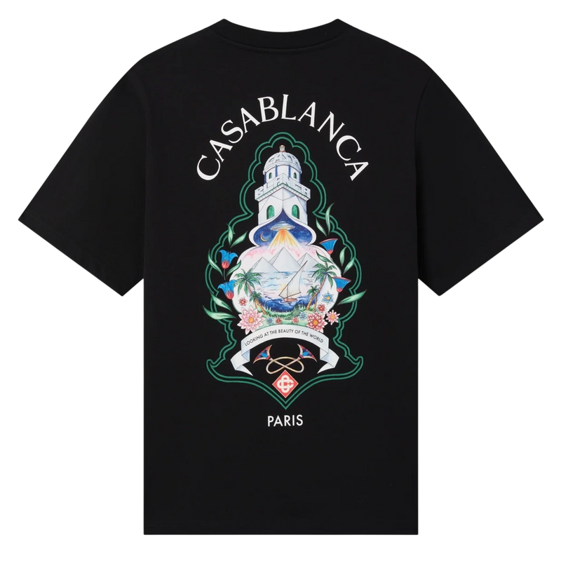 T-shirt Casablanca Hotel Emblem Black