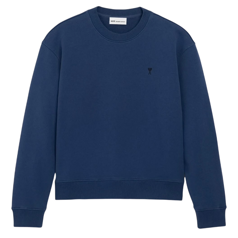 Sweatshirt Marine Ami de Coeur Noir en Coton