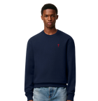 Sweatshirt Bleu Marine Ami de Coeur Rouge