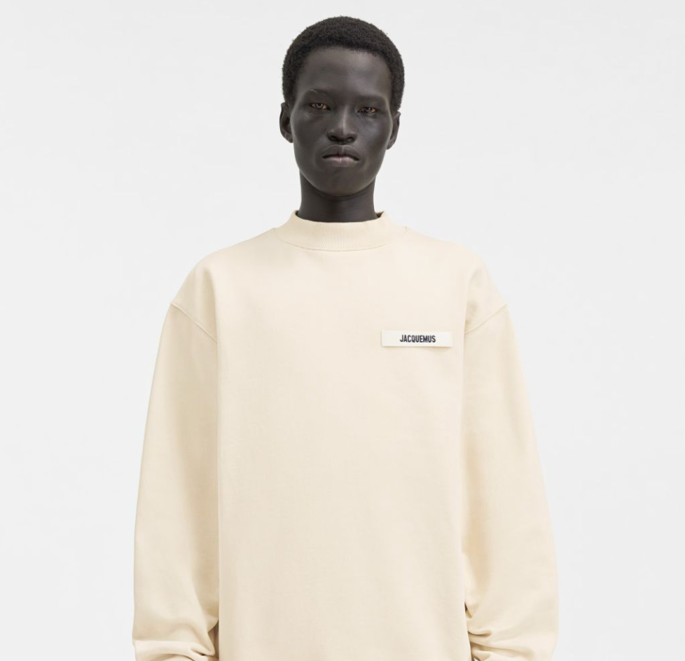 Le Sweatshirt Gros Grain Jacquemus Cream