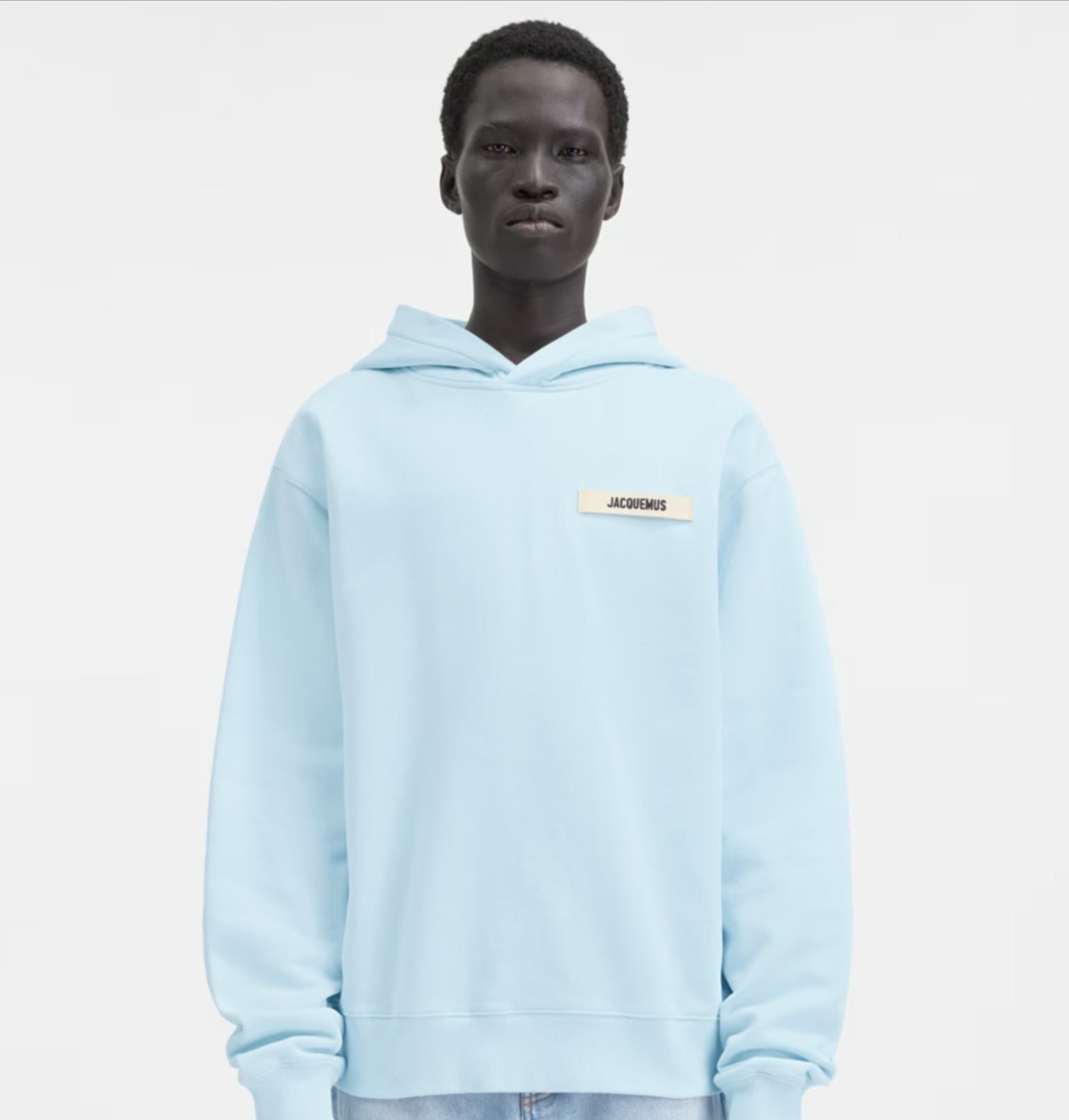 Le Hoodie Gros Grain Jacquemus Light Blue