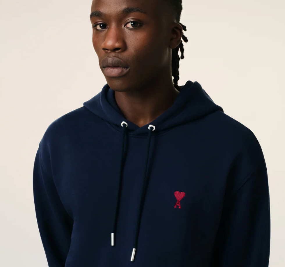 Hoodie Marine Ami de Coeur en Coton