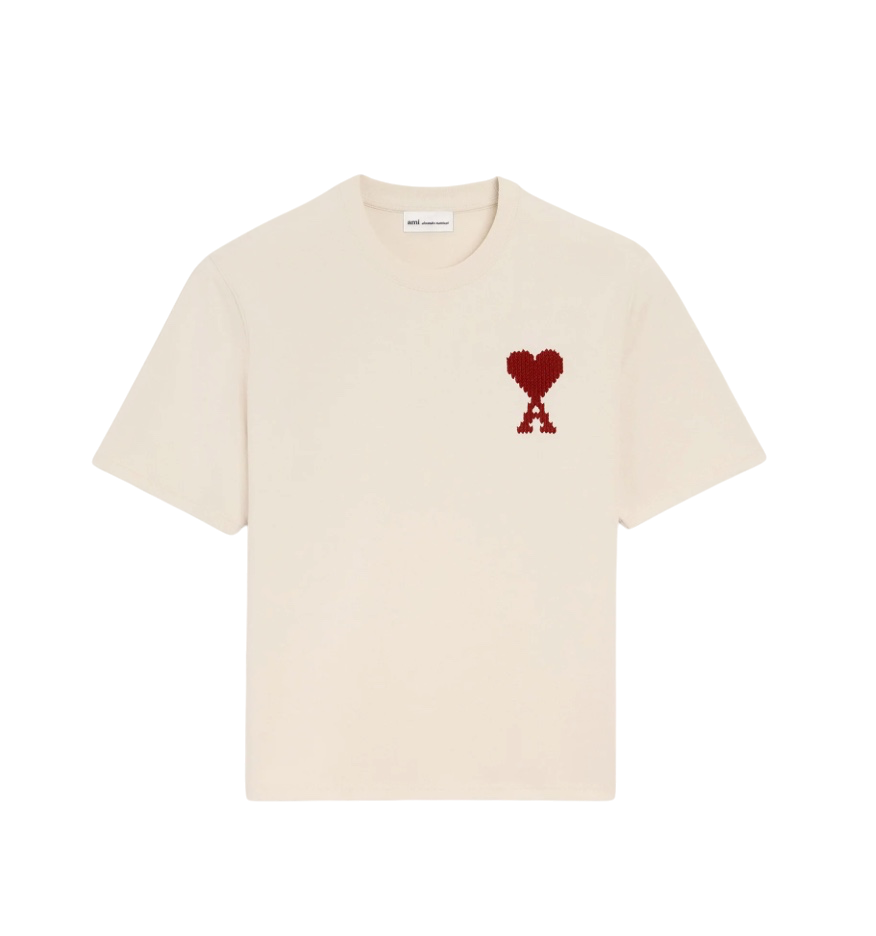 T-shirt Beige Ami Soleil Rouge