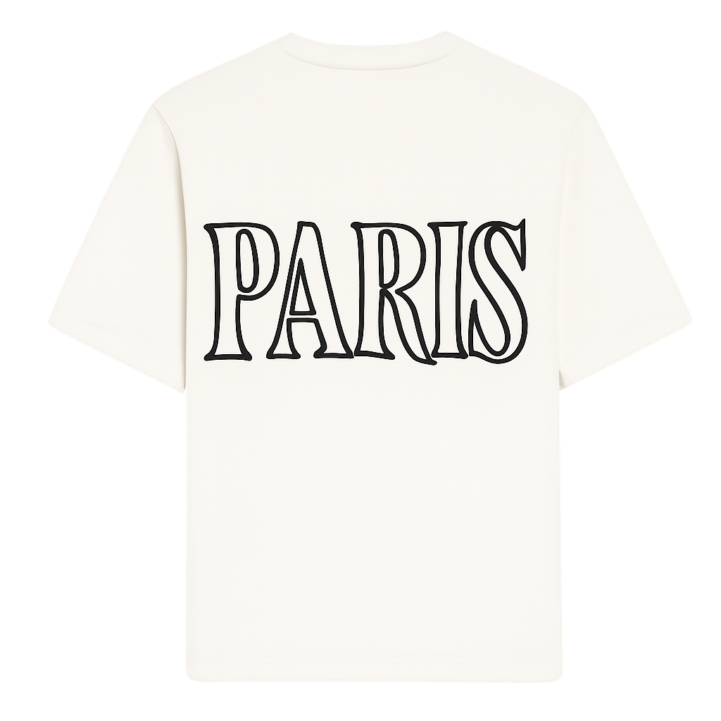 T-shirt Ami Imprimé Crème En Coton