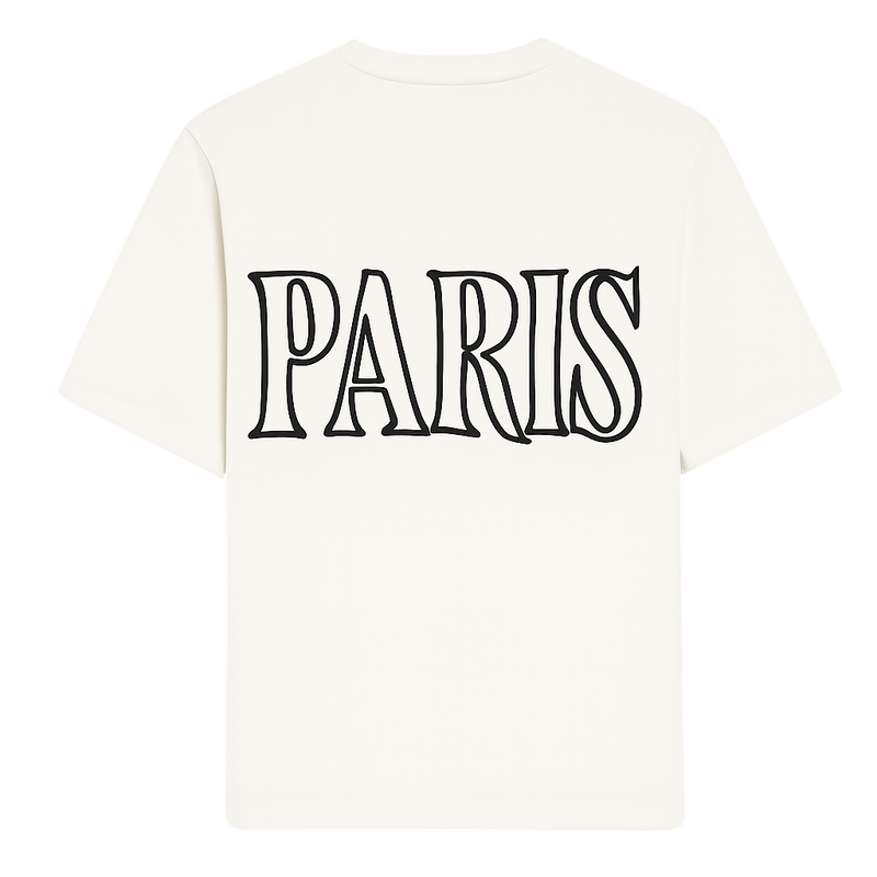 T-shirt Ami Imprimé Crème En Coton