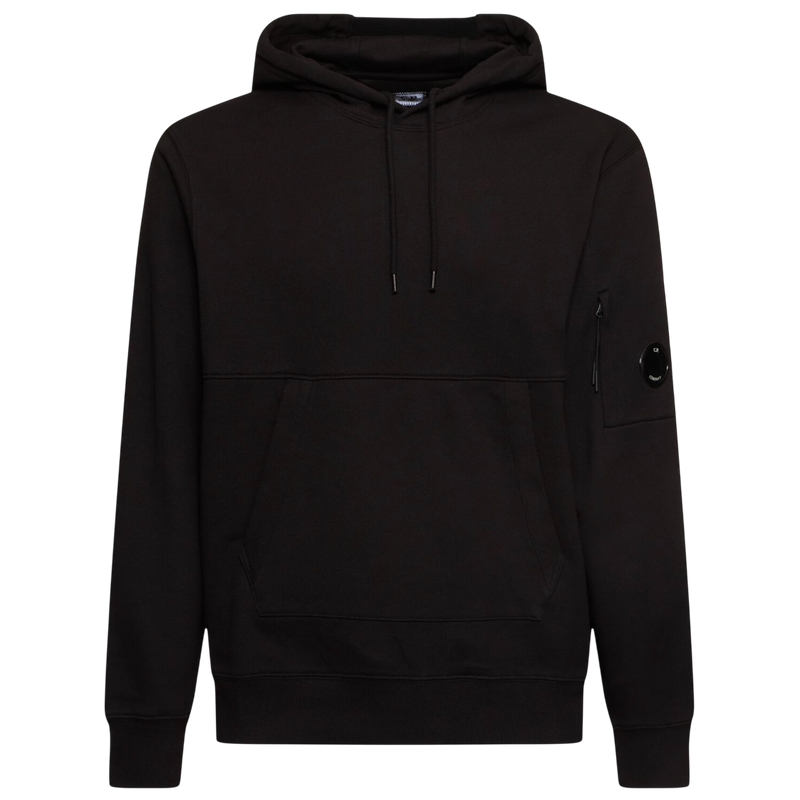 Sweat CP Company à capuche diagonal Noir