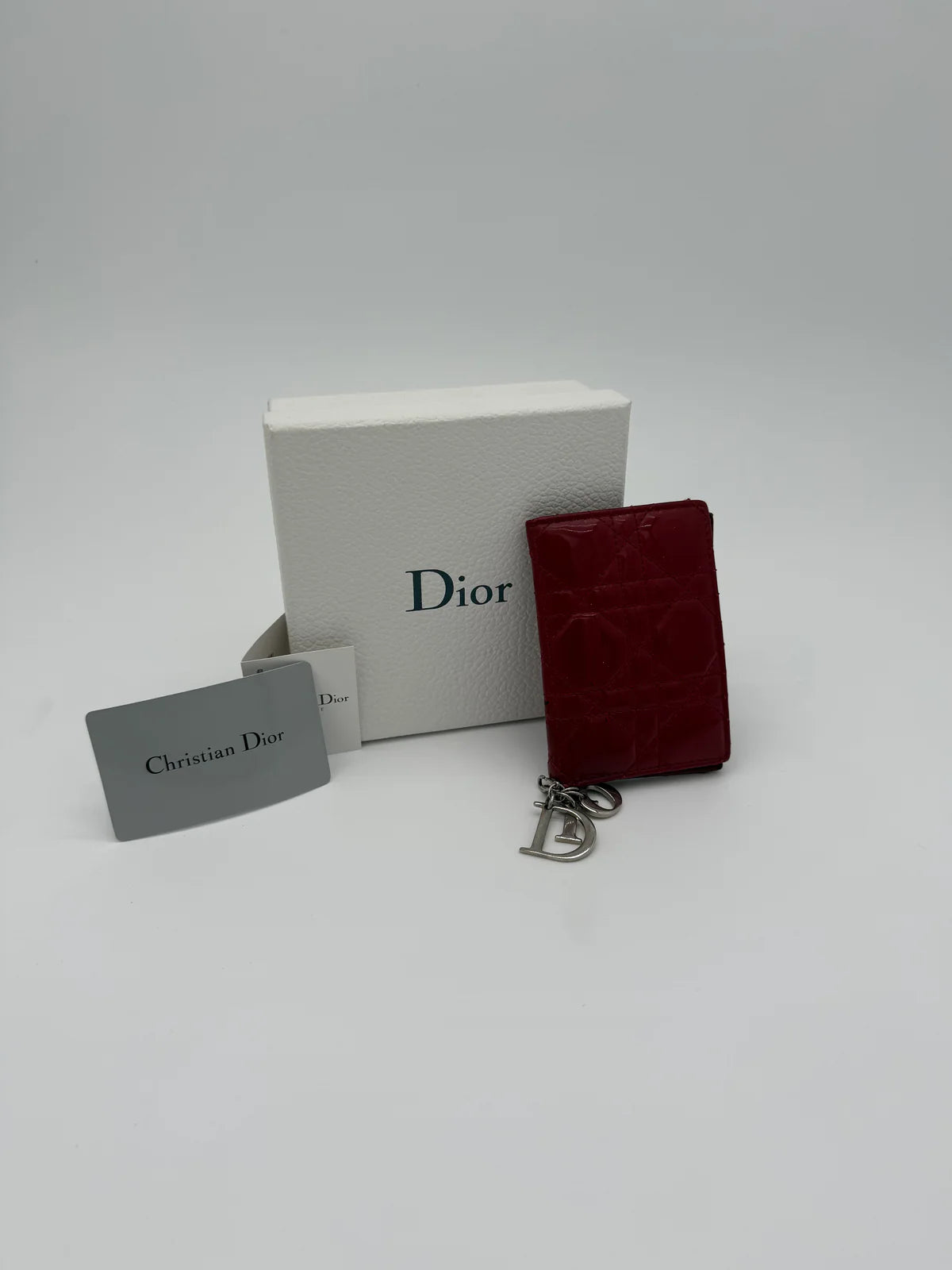 PORTE CARTE DIOR ROUGE VERNIS