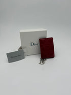 PORTE CARTE DIOR ROUGE VERNIS