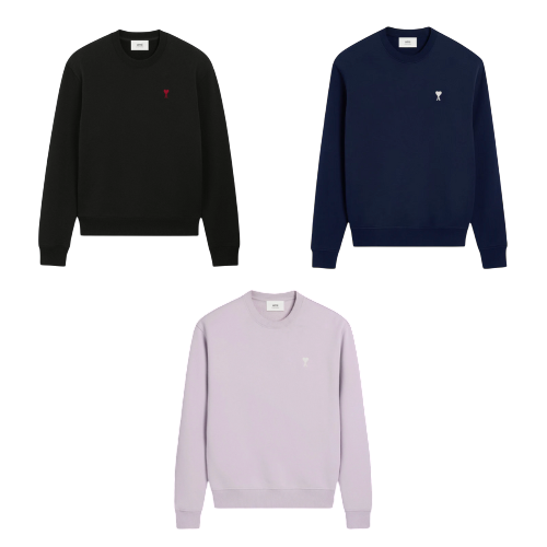 Pack Sweatshirts Ami Paris de Coeur x3