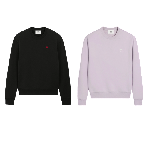 Pack Sweatshirts Ami Paris de Coeur Noir / Violet