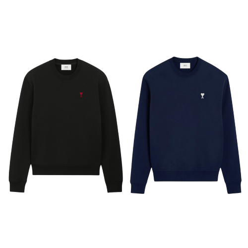 Pack Sweatshirts Ami Paris de Coeur Noir / Marine