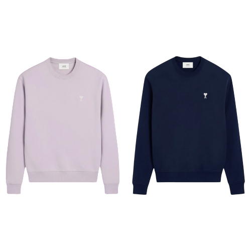 Pack Sweatshirts Ami Paris de Coeur Violet / Marine