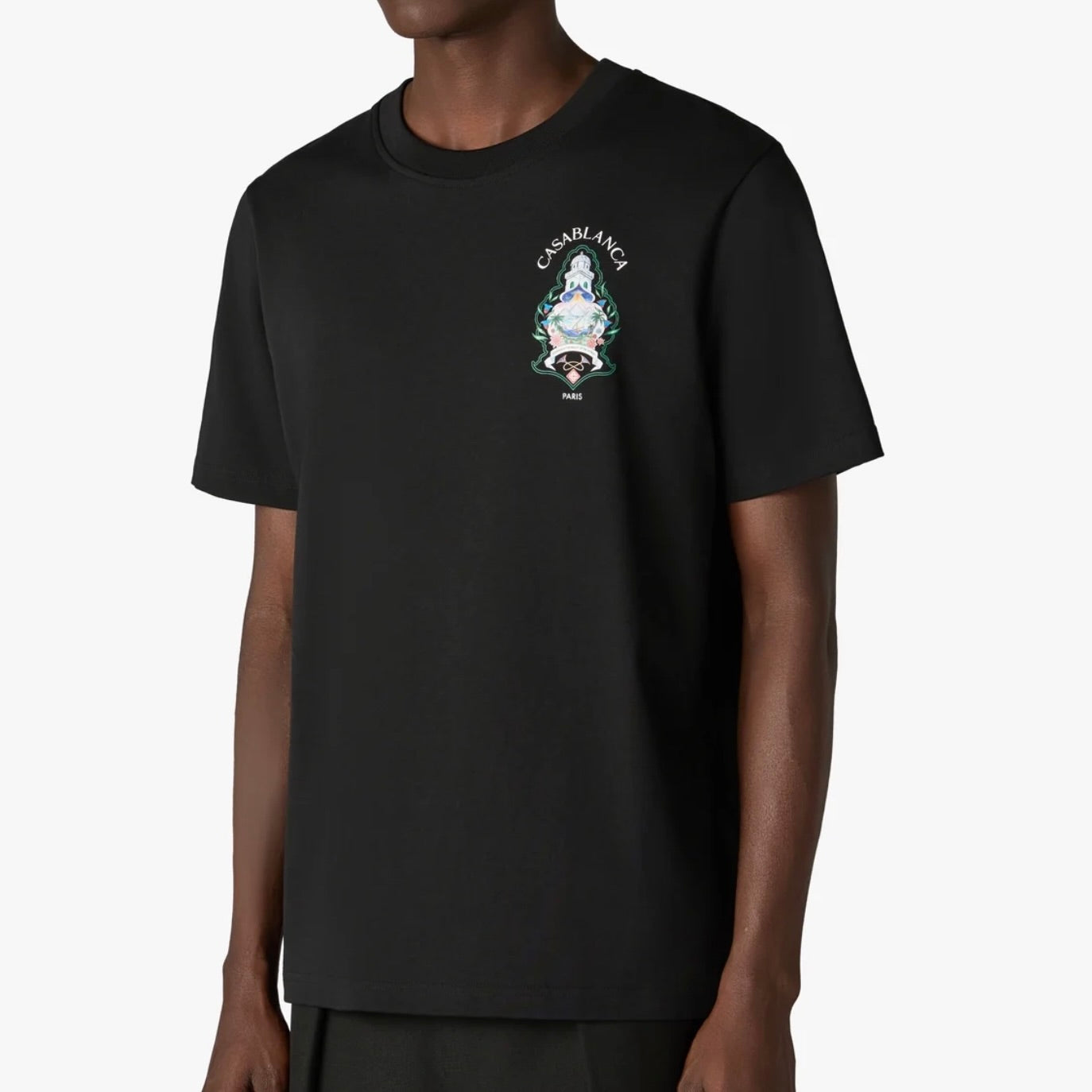 T-shirt Casablanca Hotel Emblem Black