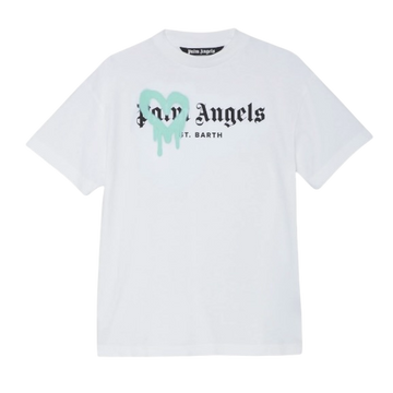 T-shirt Palm Angels White St Barth Sprayed