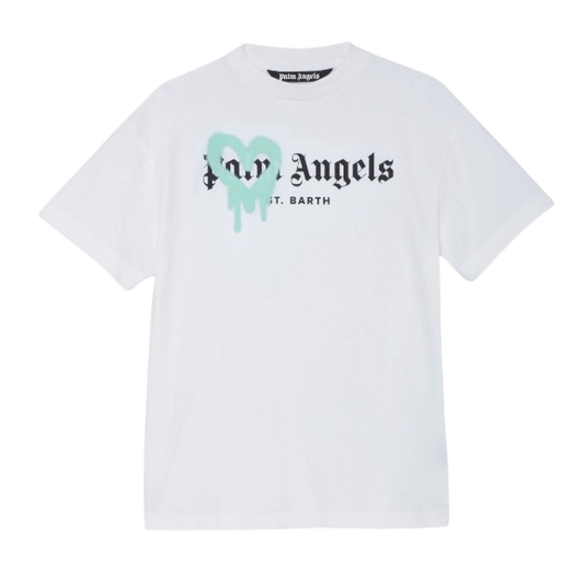 T-shirt Palm Angels White St Barth Sprayed