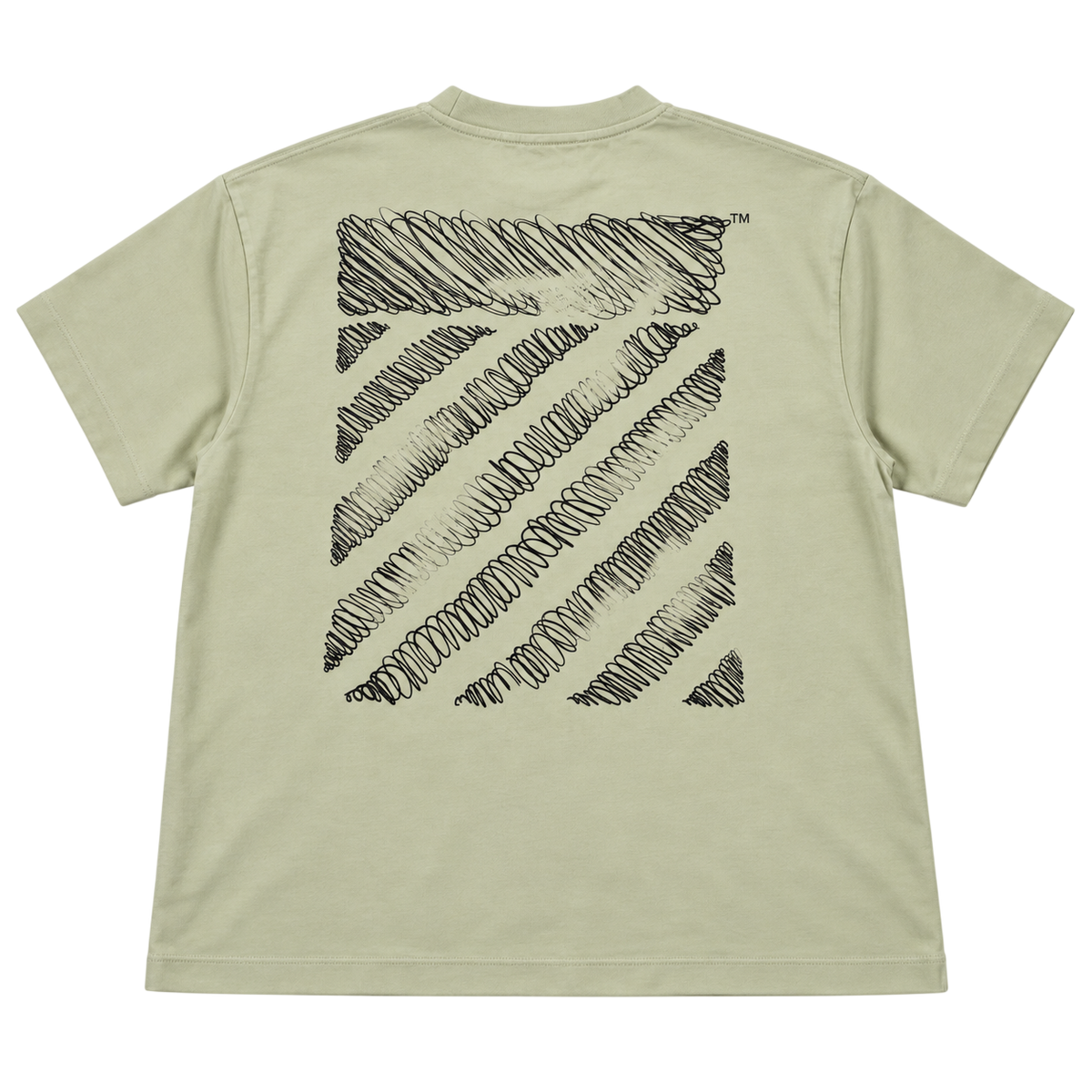 T-shirt Off-White Light Green Logo Black