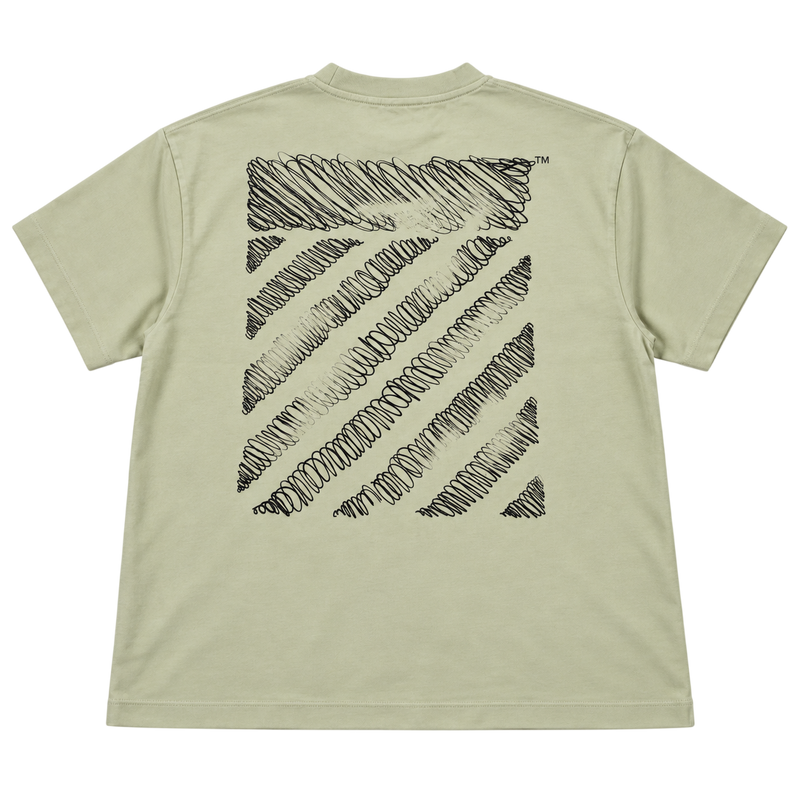 T-shirt Off-White Light Green Logo Black