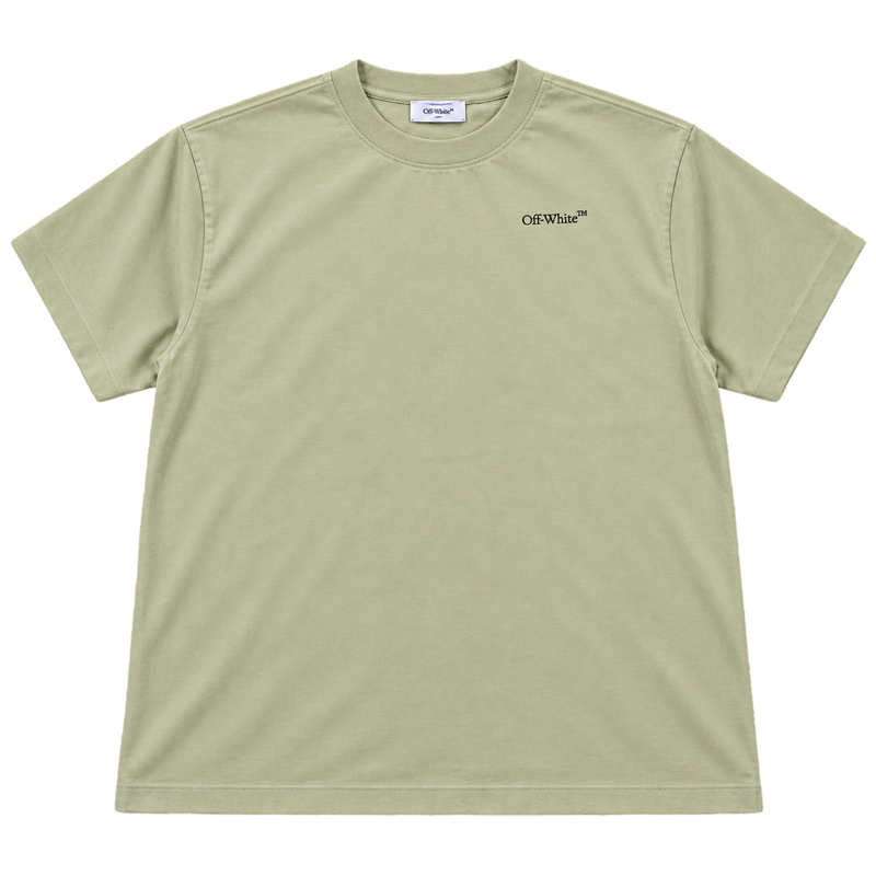 T-shirt Off-White Light Green Logo Black