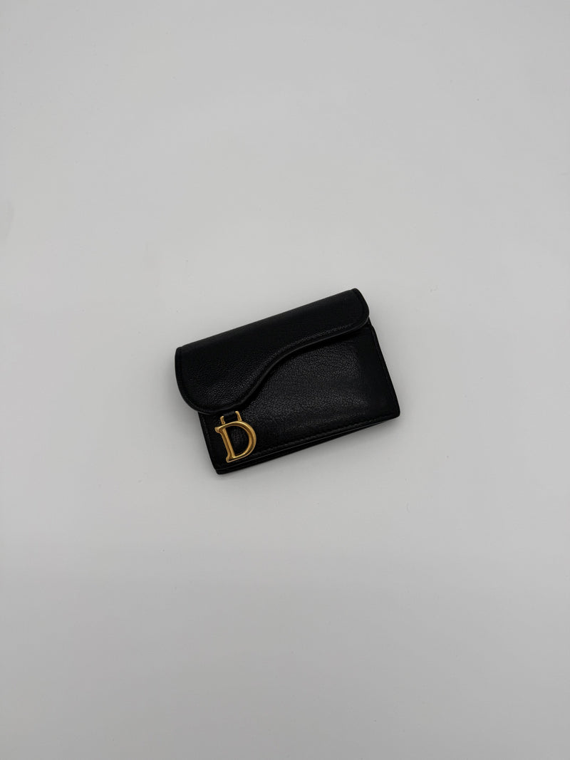 Dior Saddle card case Black