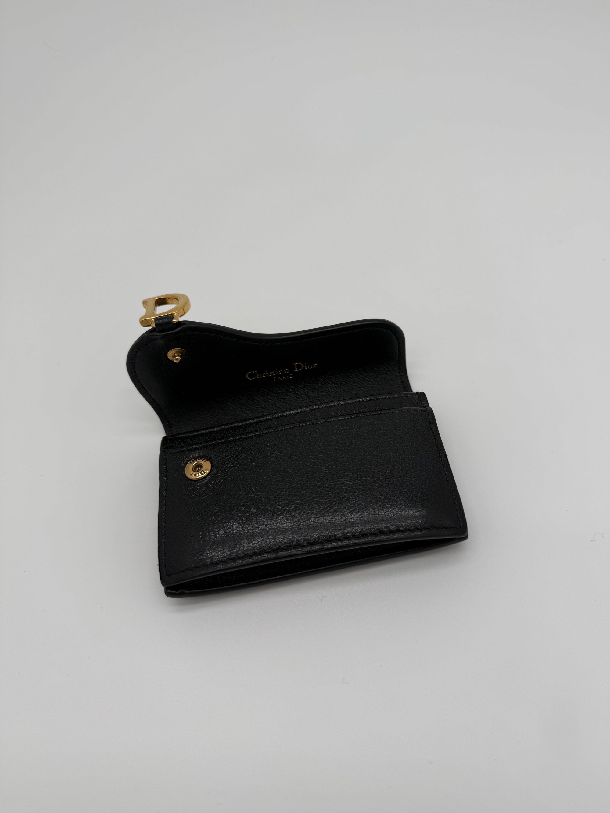 Dior Saddle card case Black