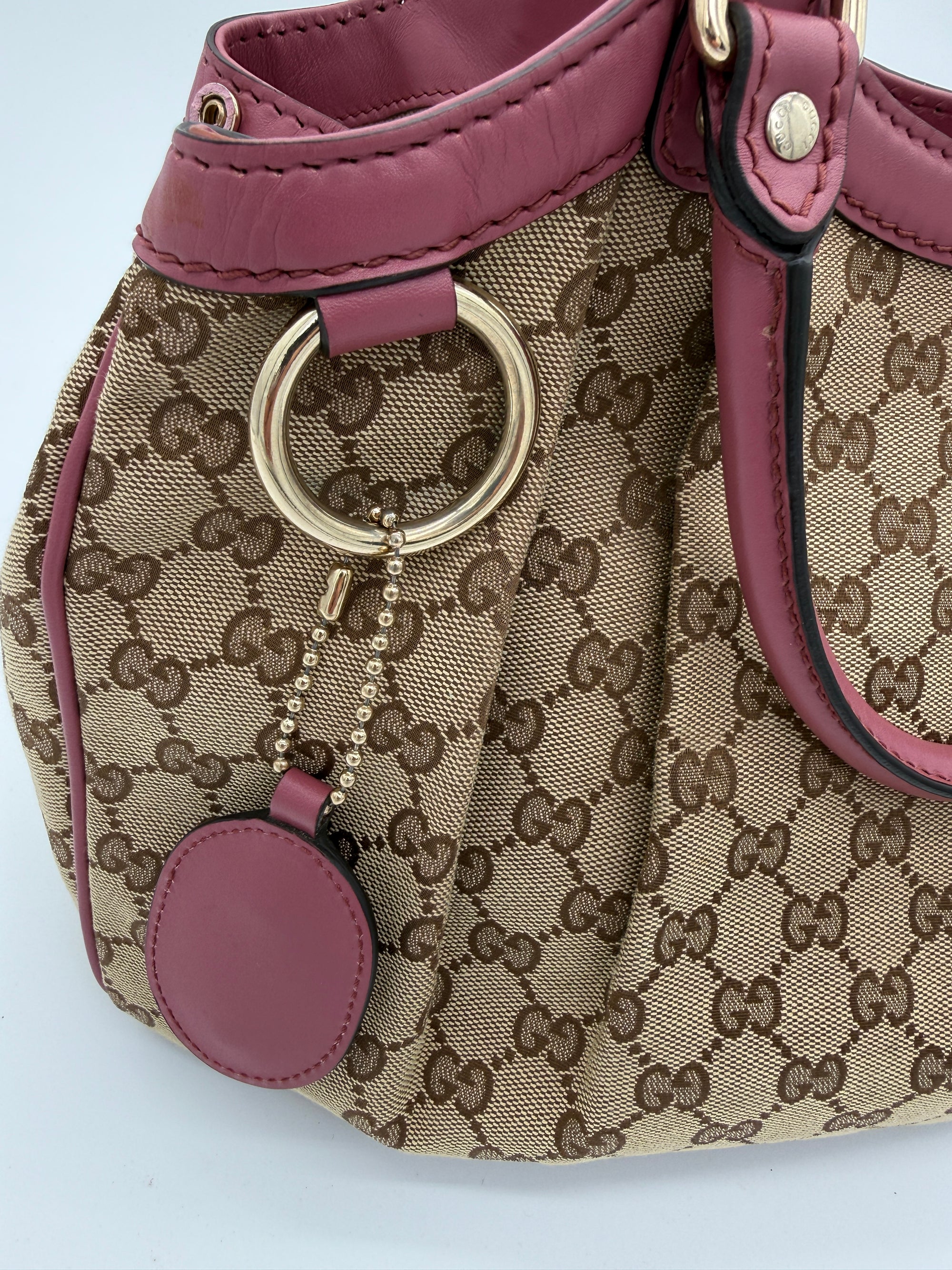 GUCCI Tote Bag GG Canvas Rose