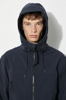 Navy CP Company Shell-R Goggle Men's Hooded Jacket